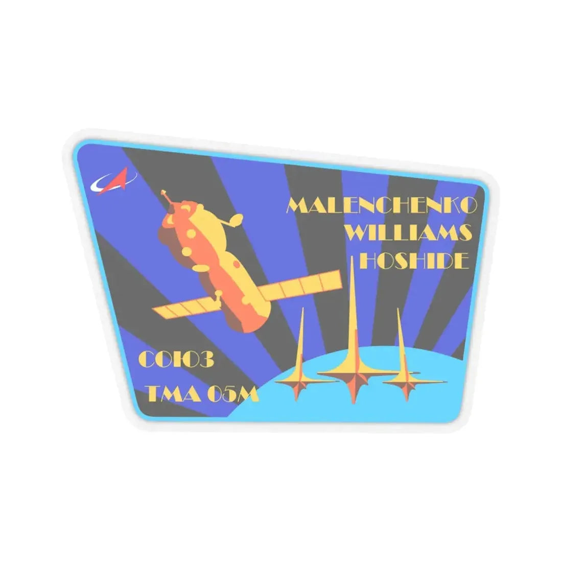 Soyuz TMA-05M (Soyuz Programme) STICKER Vinyl Kiss-Cut Decal 6 Inch Transparent - The Sticker Space