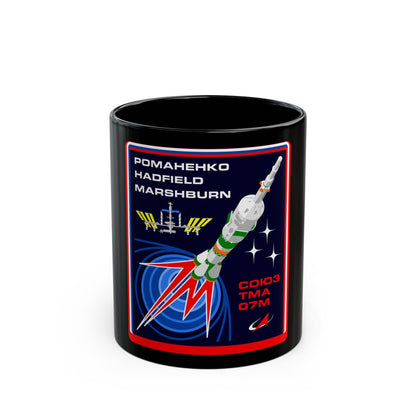 Soyuz TMA-07M (Soyuz Programme) Black Coffee Mug-11oz-The Sticker Space