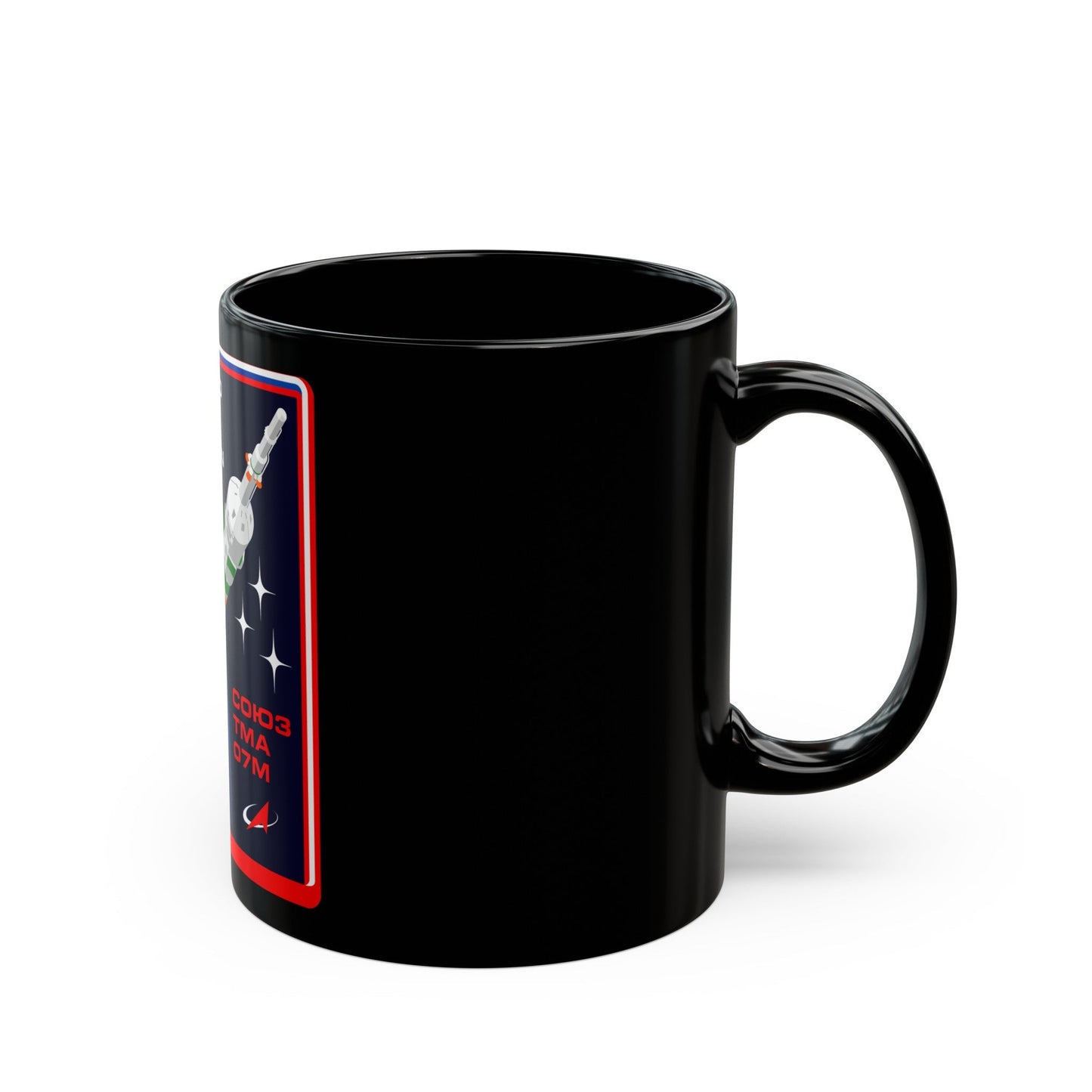 Soyuz TMA-07M (Soyuz Programme) Black Coffee Mug-The Sticker Space