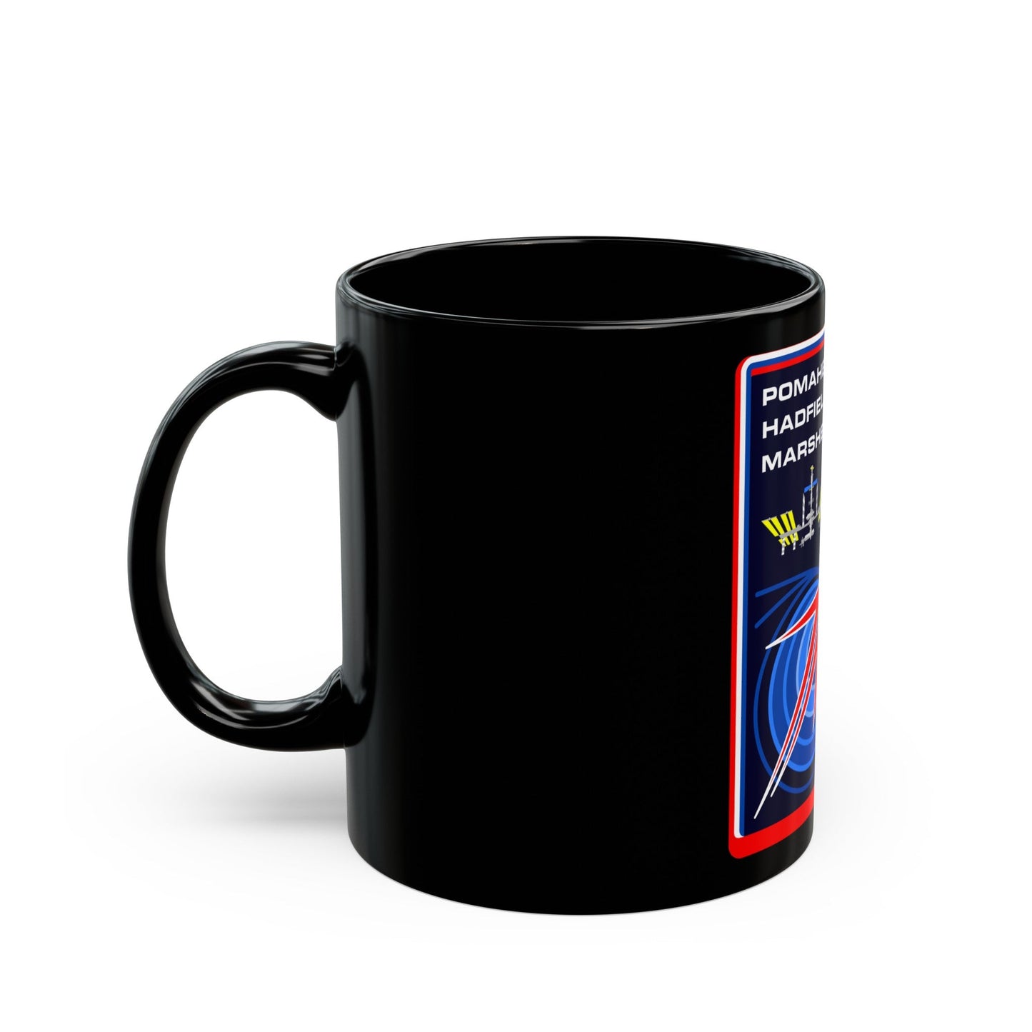 Soyuz TMA-07M (Soyuz Programme) Black Coffee Mug-The Sticker Space