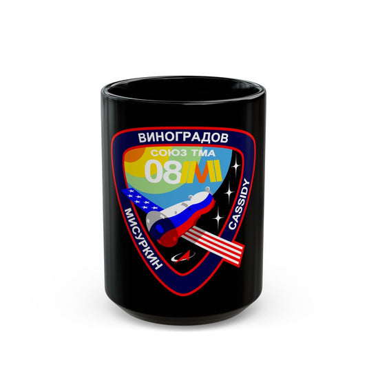 Soyuz TMA-08M (Soyuz Programme) Black Coffee Mug-15oz-The Sticker Space