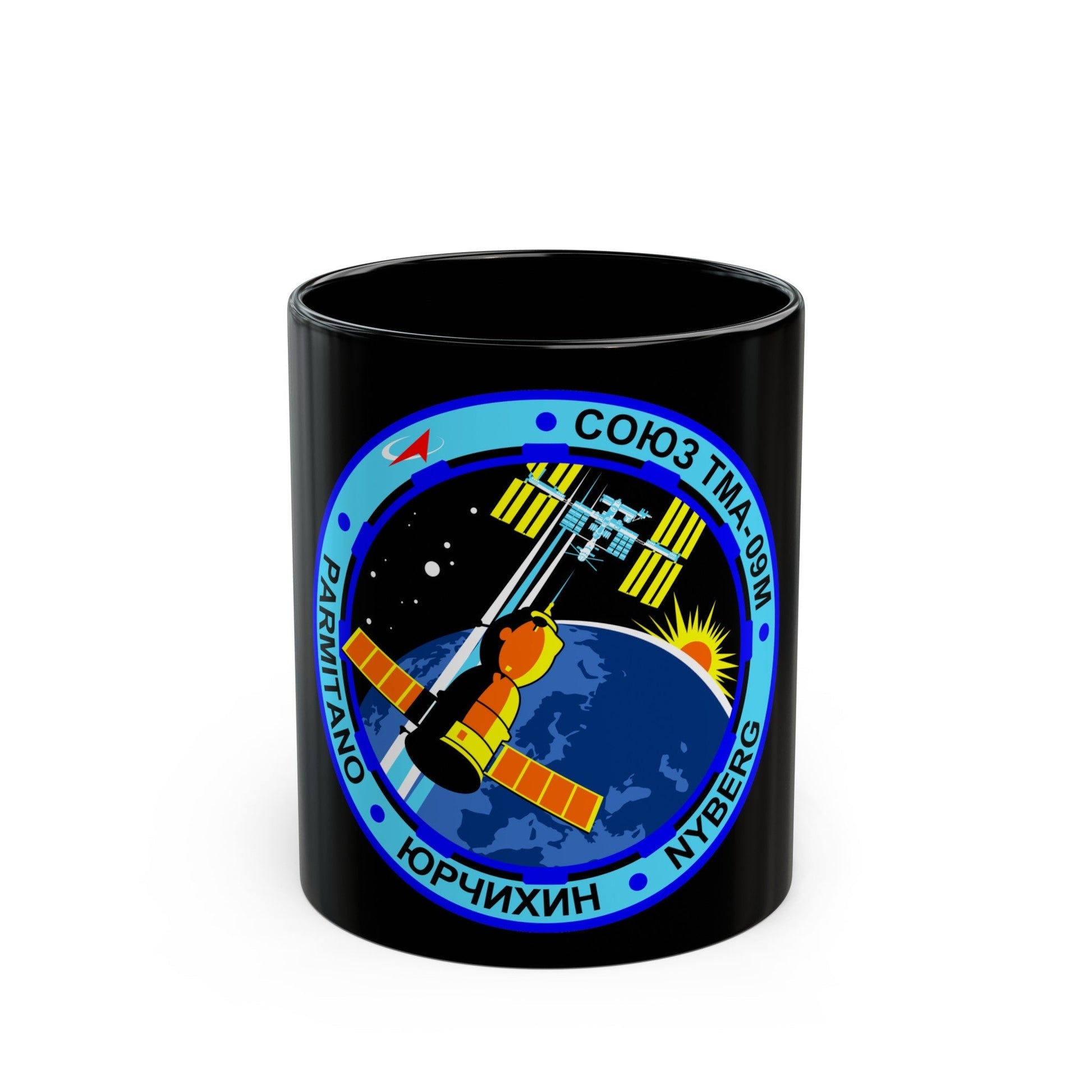 Soyuz TMA-09M (Soyuz Programme) Black Coffee Mug-11oz-The Sticker Space