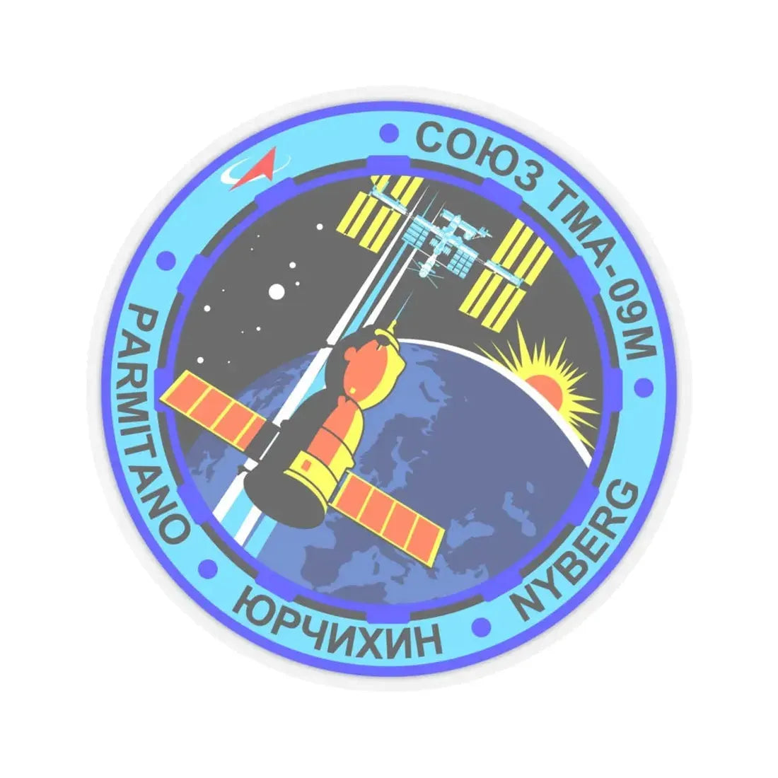 Soyuz TMA-09M (Soyuz Programme) STICKER Vinyl Kiss-Cut Decal 6 Inch Transparent - The Sticker Space