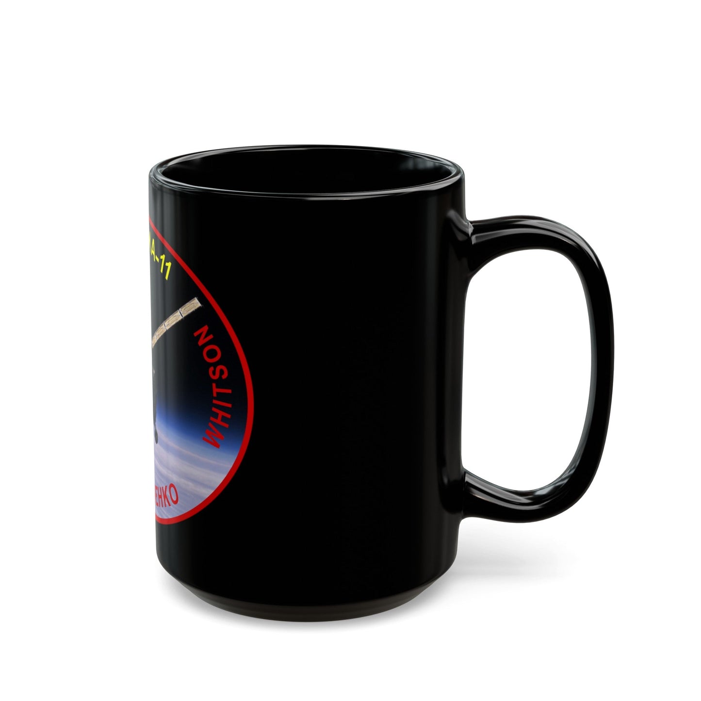 Soyuz TMA-11 (Soyuz Programme) Black Coffee Mug-The Sticker Space