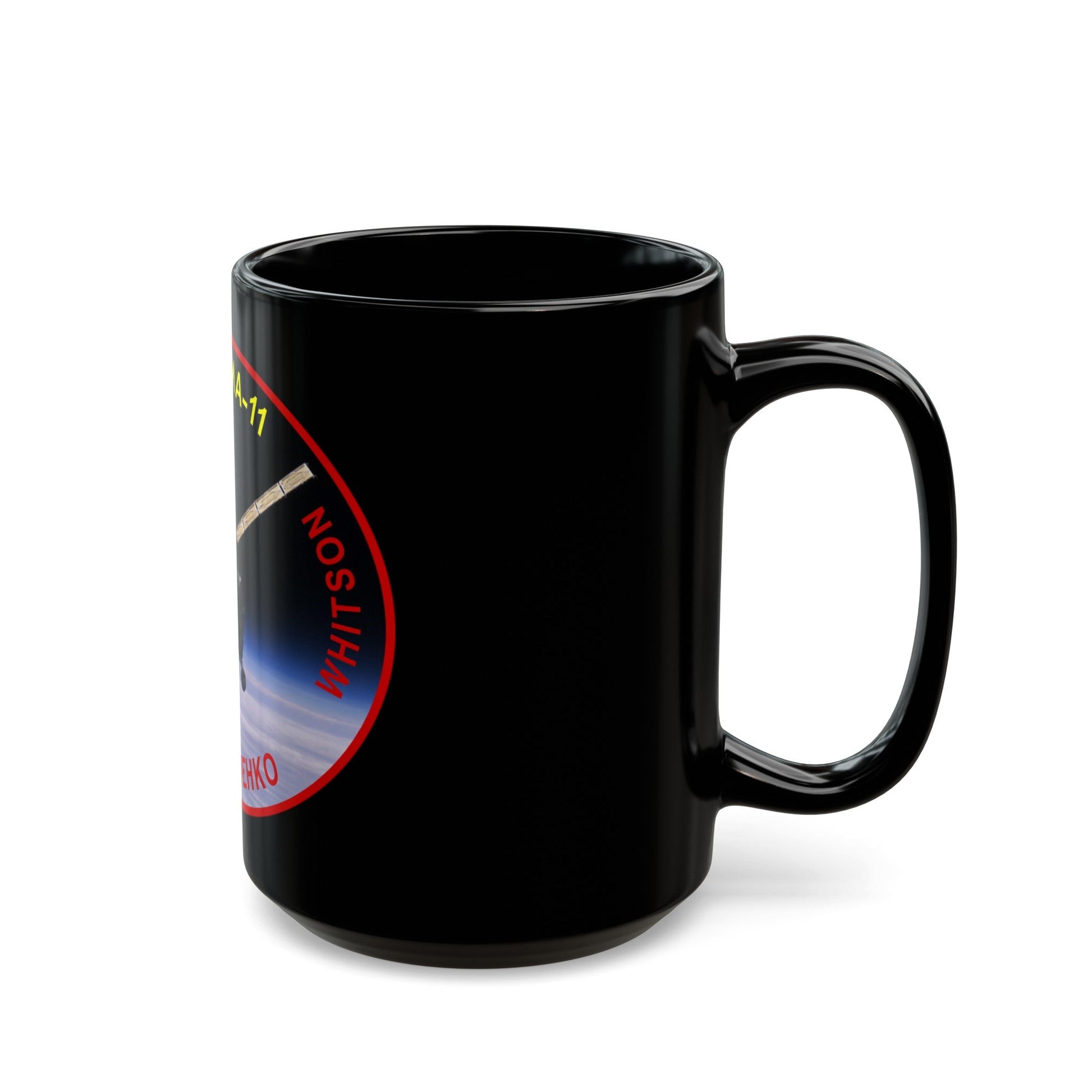 Soyuz TMA-11 (Soyuz Programme) Black Coffee Mug-The Sticker Space