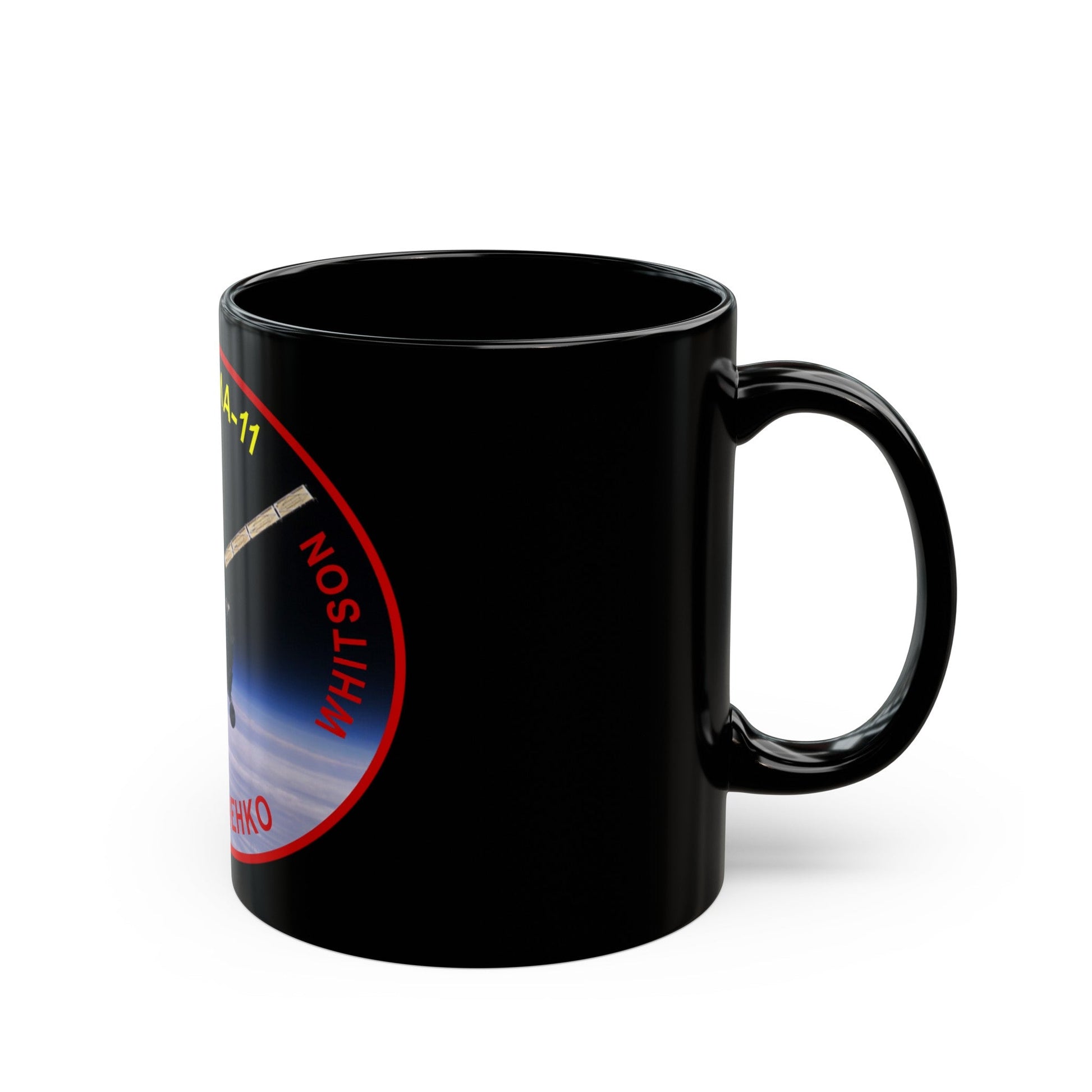 Soyuz TMA-11 (Soyuz Programme) Black Coffee Mug-The Sticker Space