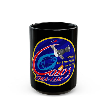 Soyuz TMA-11M (Soyuz Programme) Black Coffee Mug-15oz-The Sticker Space