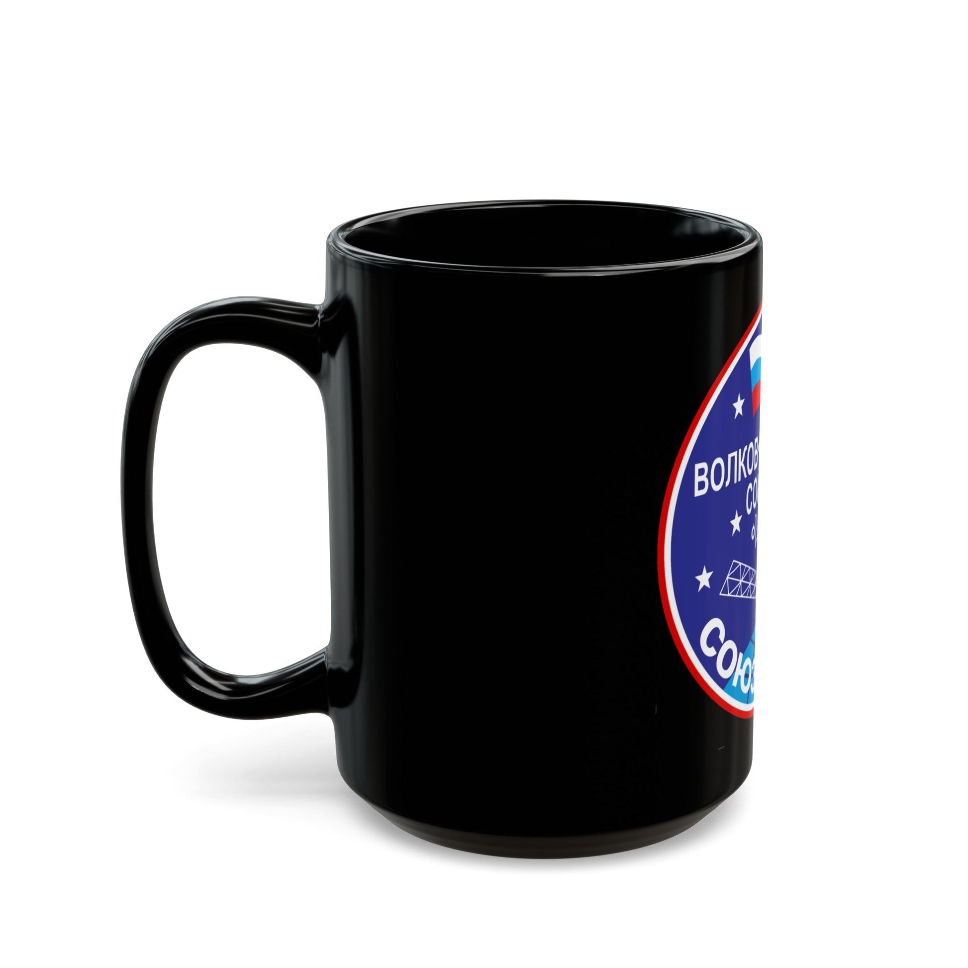 Soyuz TMA-12 (Soyuz Programme) Black Coffee Mug-The Sticker Space