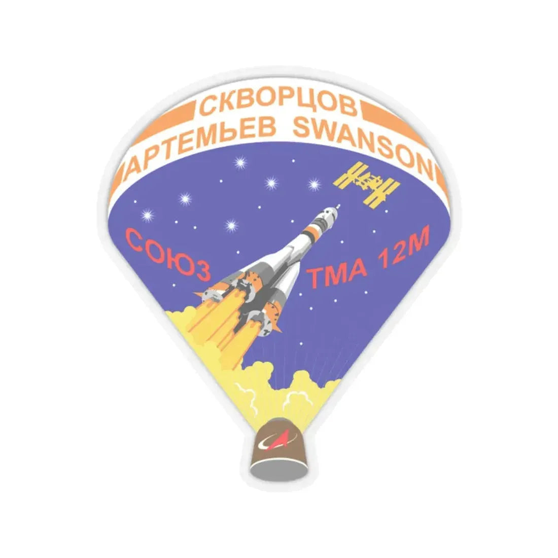 Soyuz TMA-12M (Soyuz Programme) STICKER Vinyl Kiss-Cut Decal 2 Inch Transparent - The Sticker Space