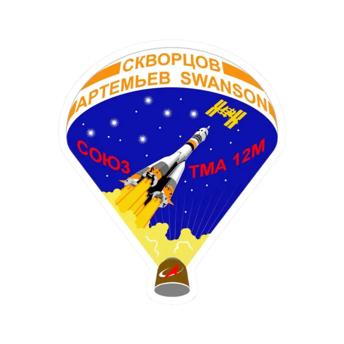 Soyuz TMA-12M (Soyuz Programme) STICKER Vinyl Kiss-Cut Decal 2 Inch White - The Sticker Space