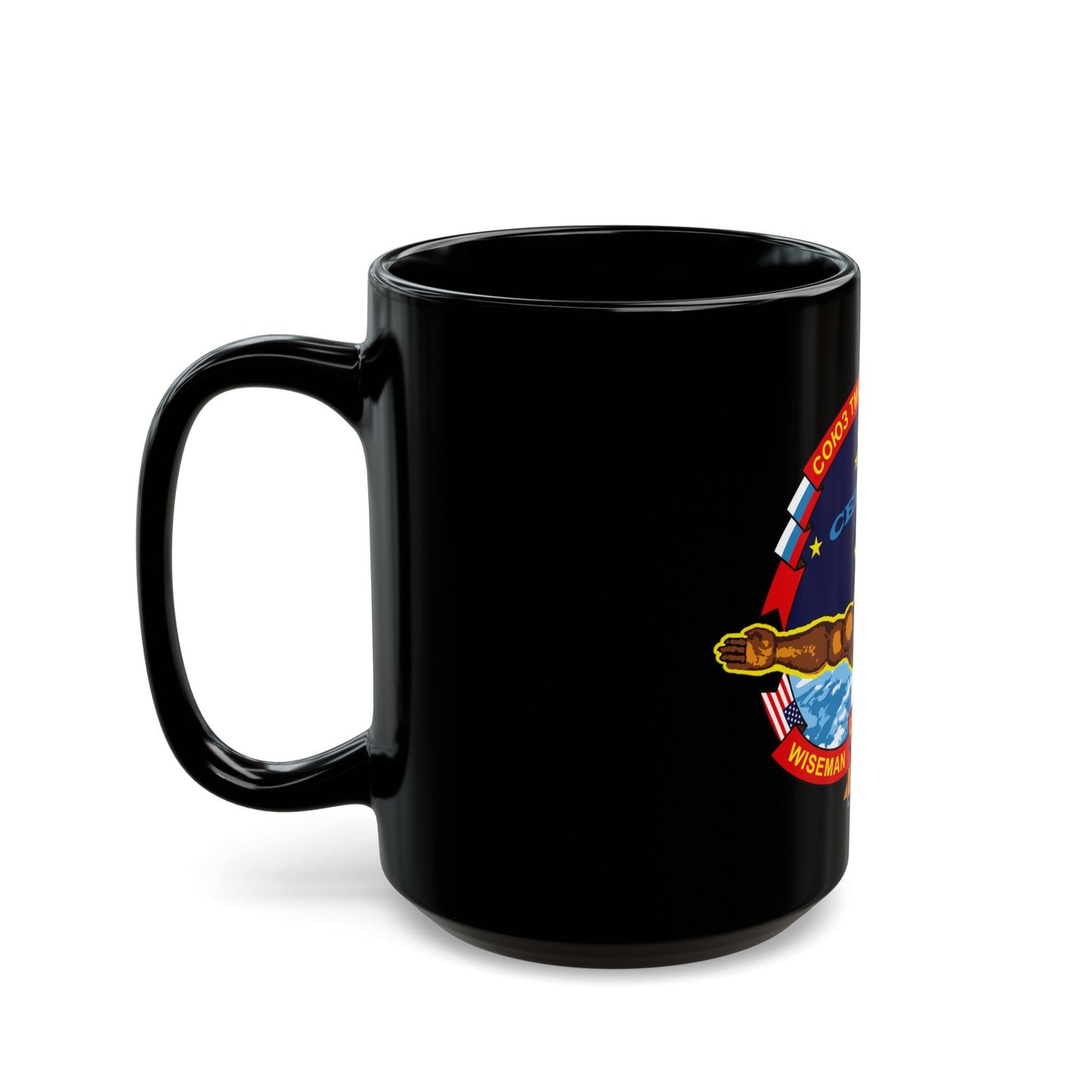 Soyuz TMA-13M (Soyuz Programme) Black Coffee Mug-The Sticker Space