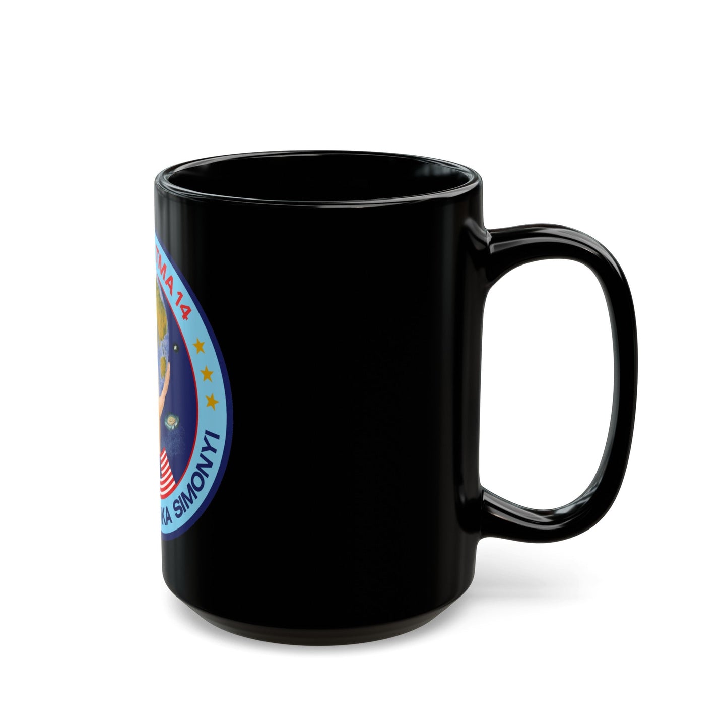 Soyuz TMA-14 (Soyuz Programme) Black Coffee Mug-The Sticker Space