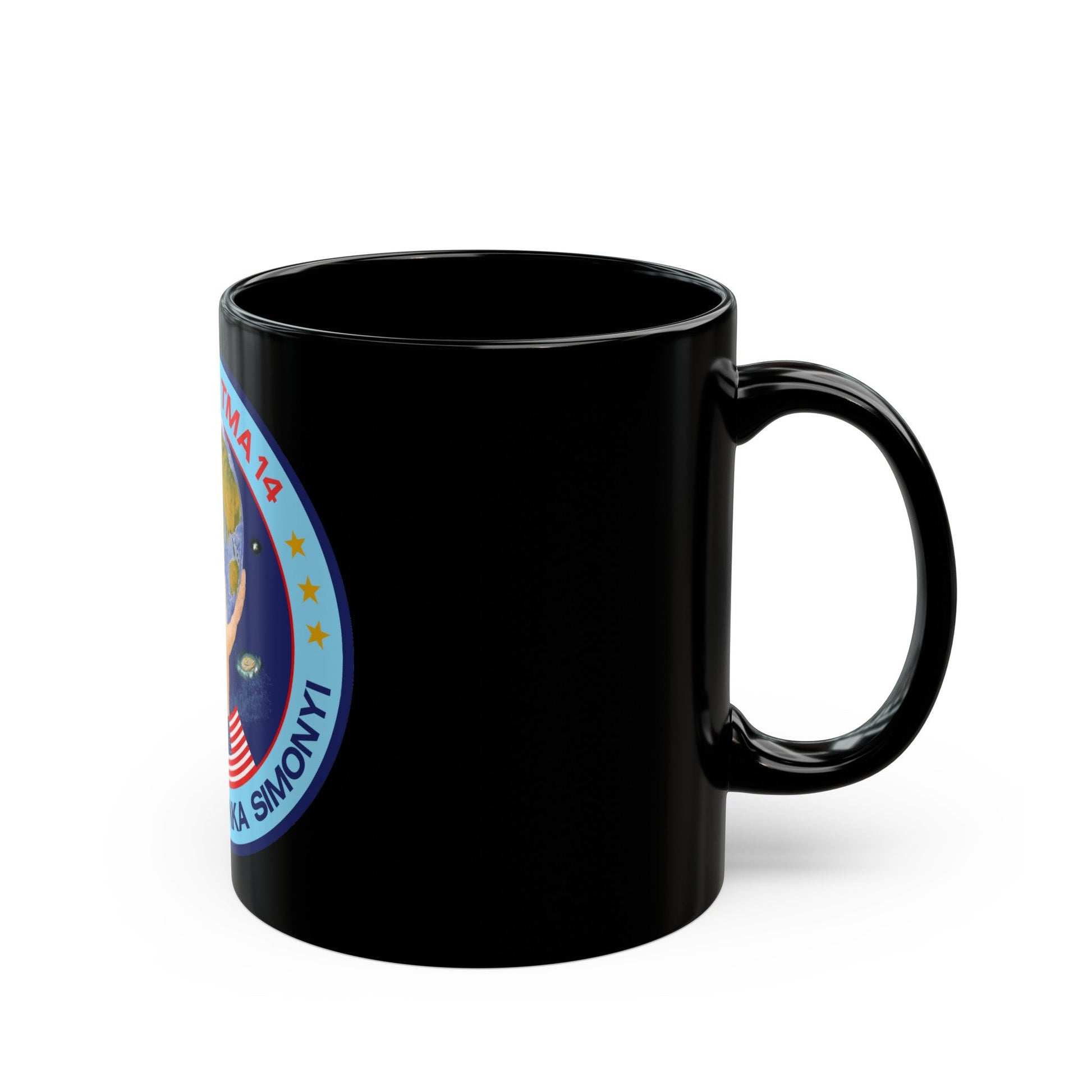 Soyuz TMA-14 (Soyuz Programme) Black Coffee Mug-The Sticker Space