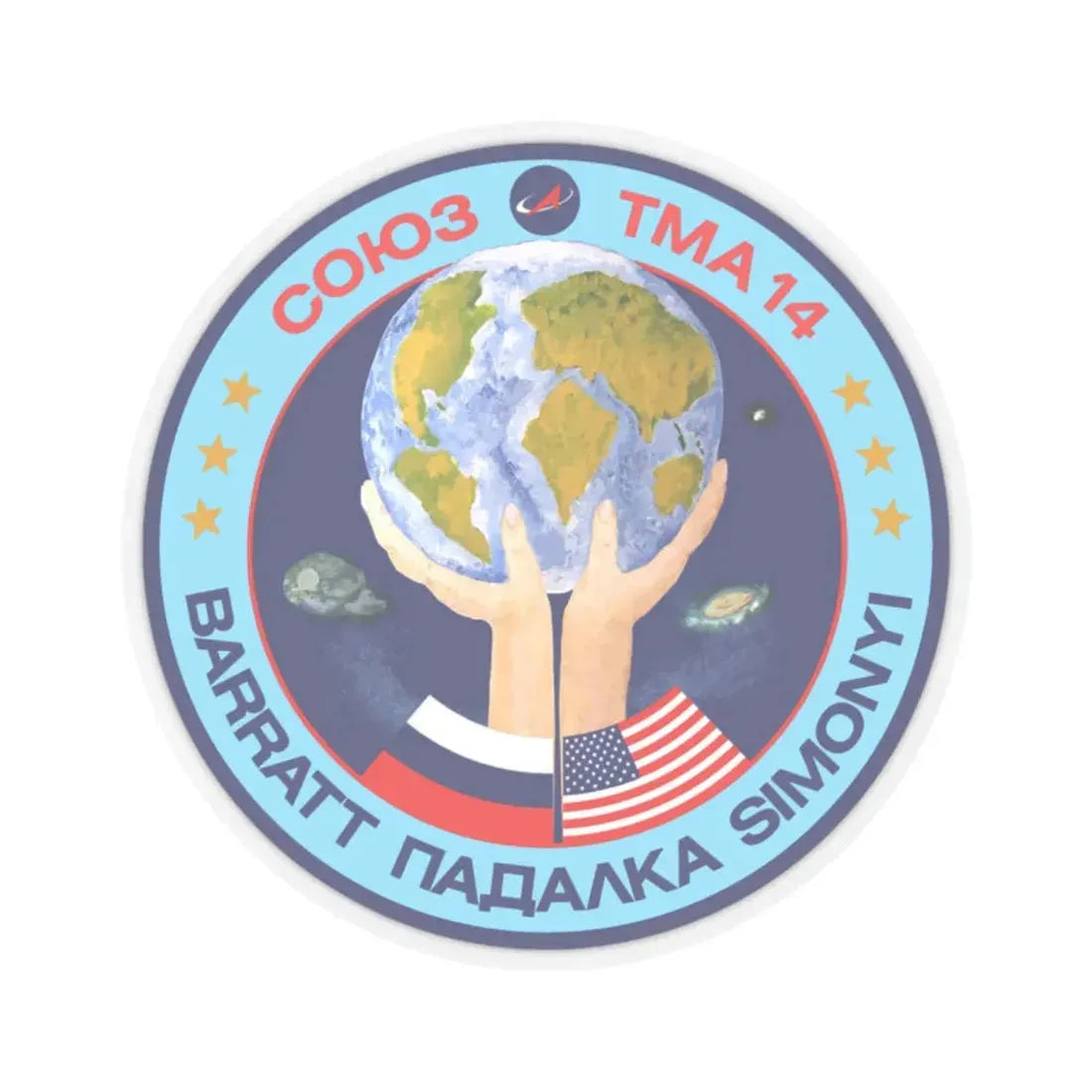 Soyuz TMA-14 (Soyuz Programme) STICKER Vinyl Kiss-Cut Decal 2 Inch Transparent - The Sticker Space