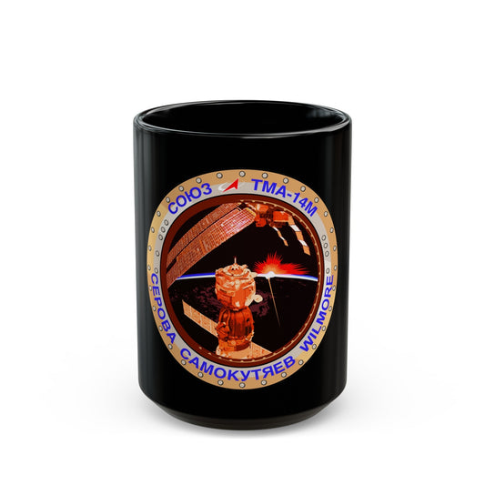 Soyuz TMA-14M (Soyuz Programme) Black Coffee Mug-15oz-The Sticker Space