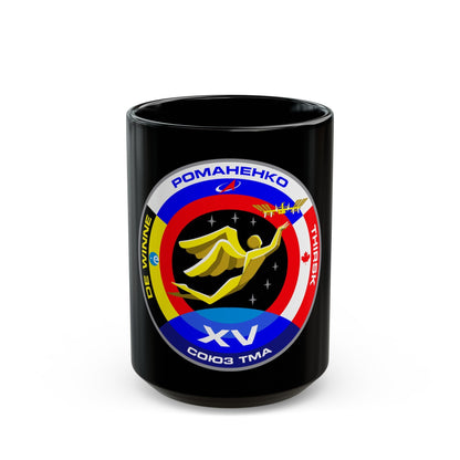 Soyuz TMA-15 (Soyuz Programme) Black Coffee Mug-15oz-The Sticker Space