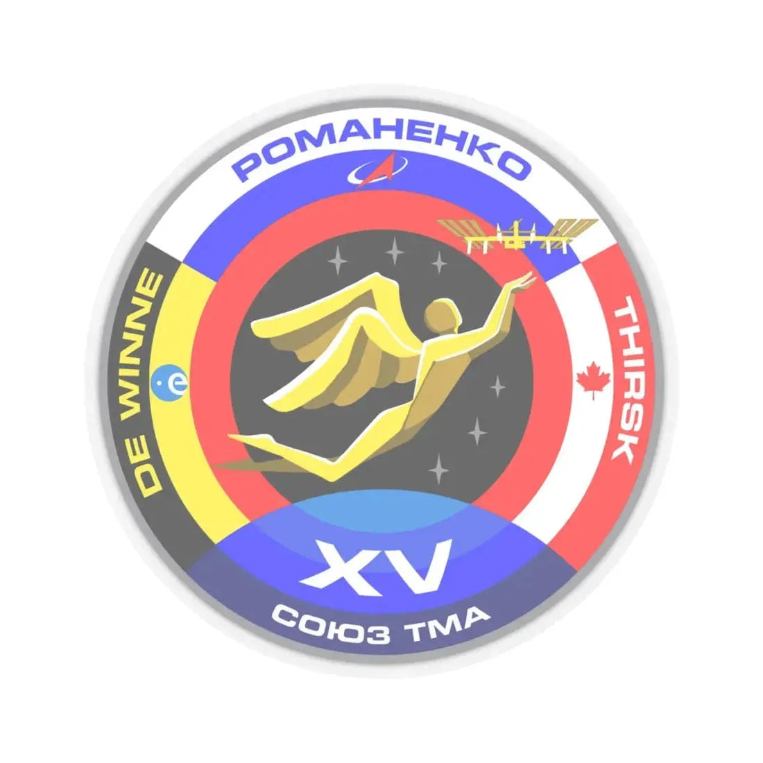 Soyuz TMA-15 (Soyuz Programme) STICKER Vinyl Kiss-Cut Decal 4 Inch Transparent - The Sticker Space