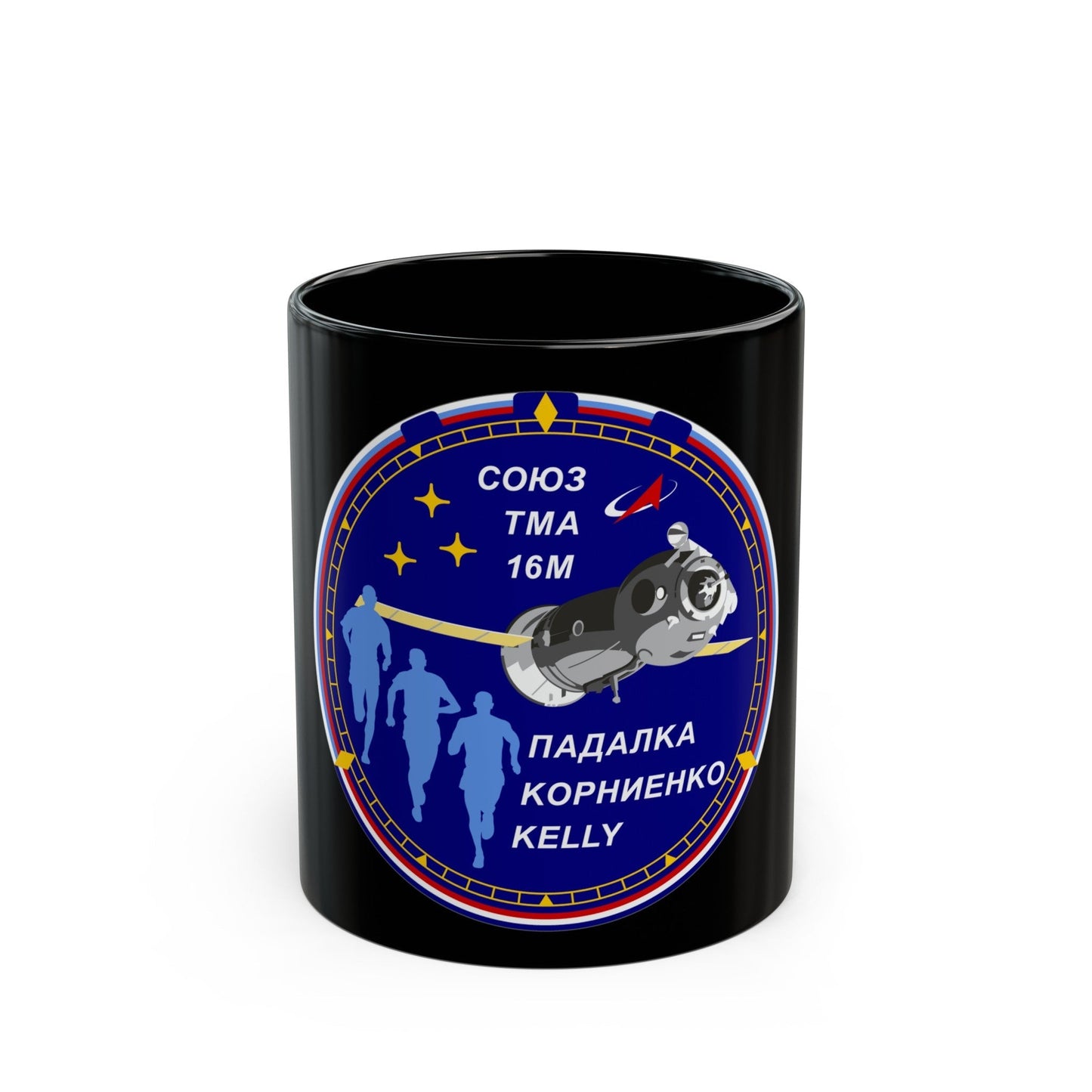 Soyuz TMA-16M (Soyuz Programme) Black Coffee Mug-11oz-The Sticker Space