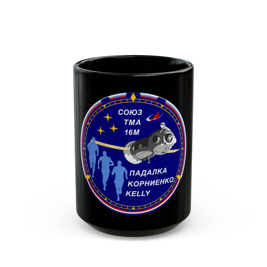 Soyuz TMA-16M (Soyuz Programme) Black Coffee Mug-15oz-The Sticker Space