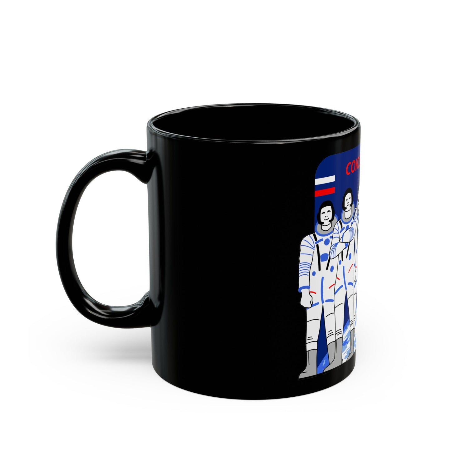 Soyuz TMA-18 (Soyuz Programme) Black Coffee Mug-The Sticker Space