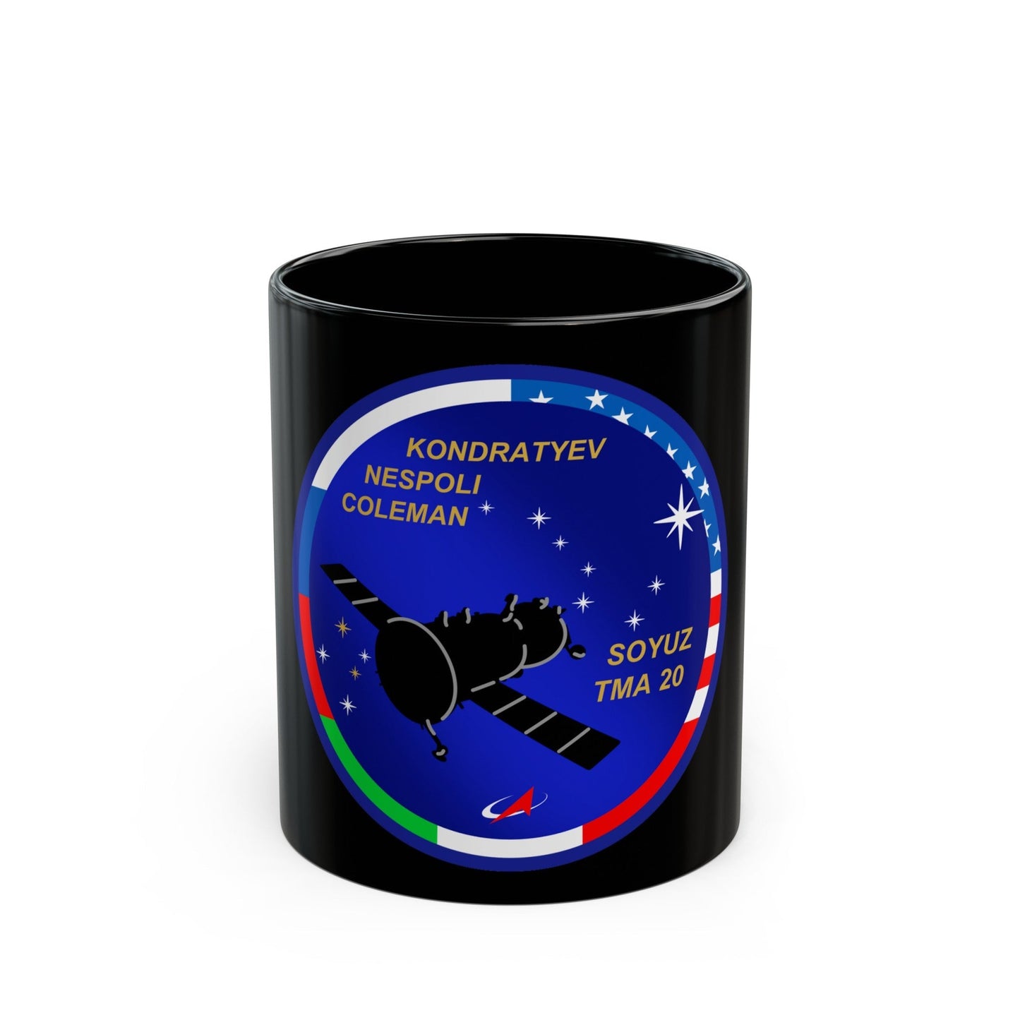 Soyuz TMA-20 (Soyuz Programme) Black Coffee Mug-11oz-The Sticker Space