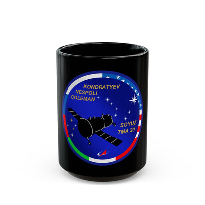 Soyuz TMA-20 (Soyuz Programme) Black Coffee Mug-15oz-The Sticker Space