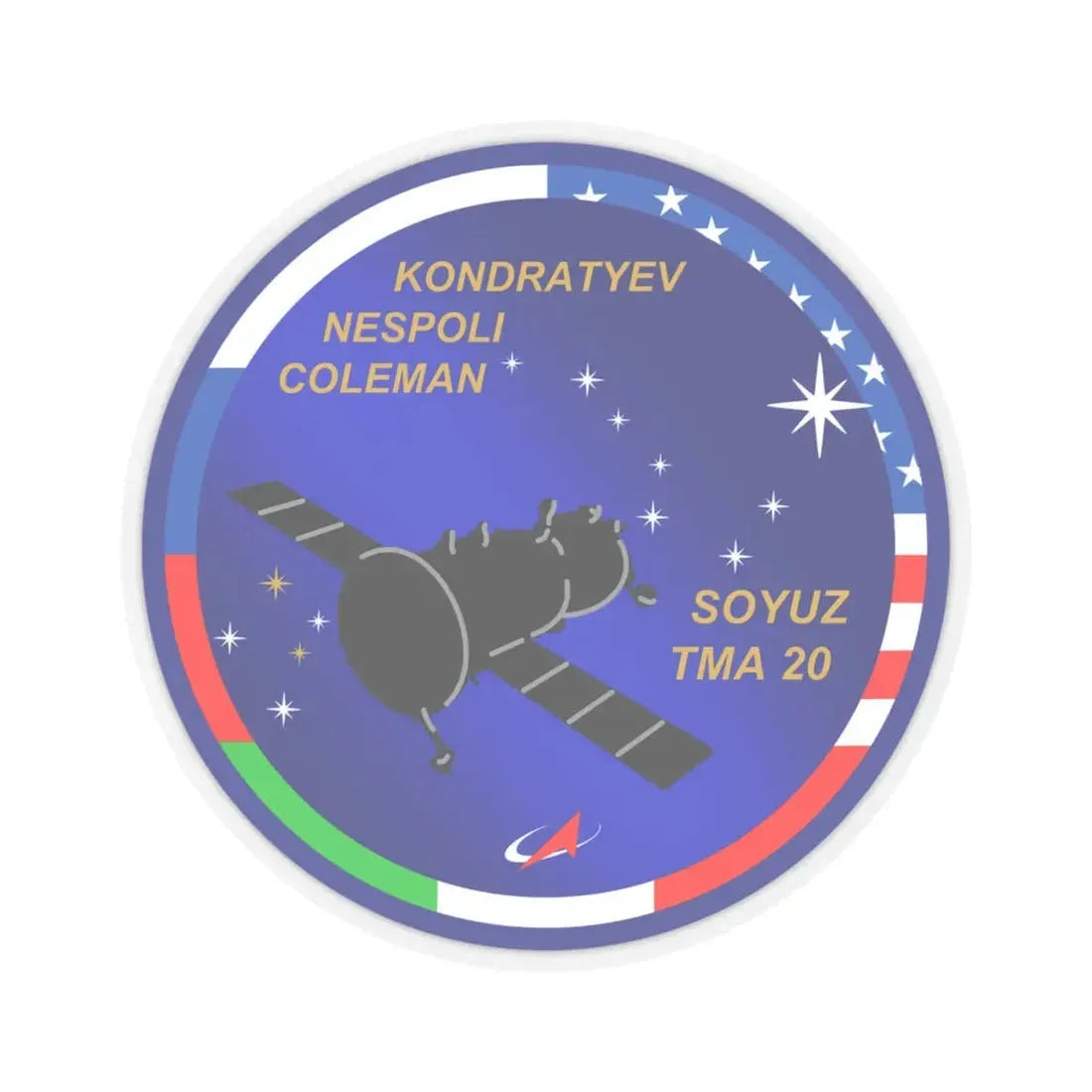 Soyuz TMA-20 (Soyuz Programme) STICKER Vinyl Kiss-Cut Decal 4 Inch Transparent - The Sticker Space