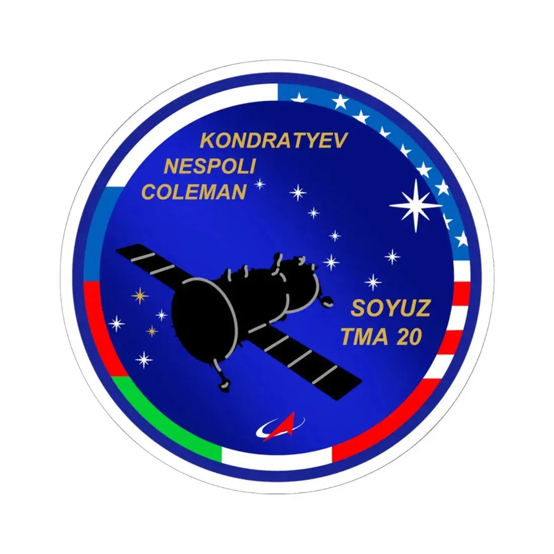 Soyuz TMA-20 (Soyuz Programme) STICKER Vinyl Kiss-Cut Decal 6 Inch White - The Sticker Space