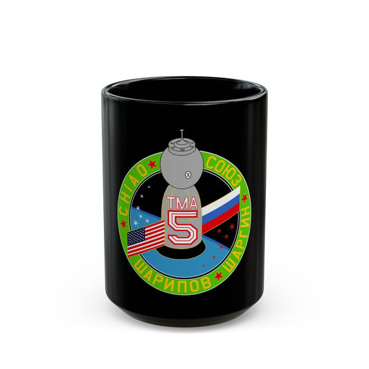 Soyuz TMA-5 (Soyuz Programme) Black Coffee Mug-15oz-The Sticker Space