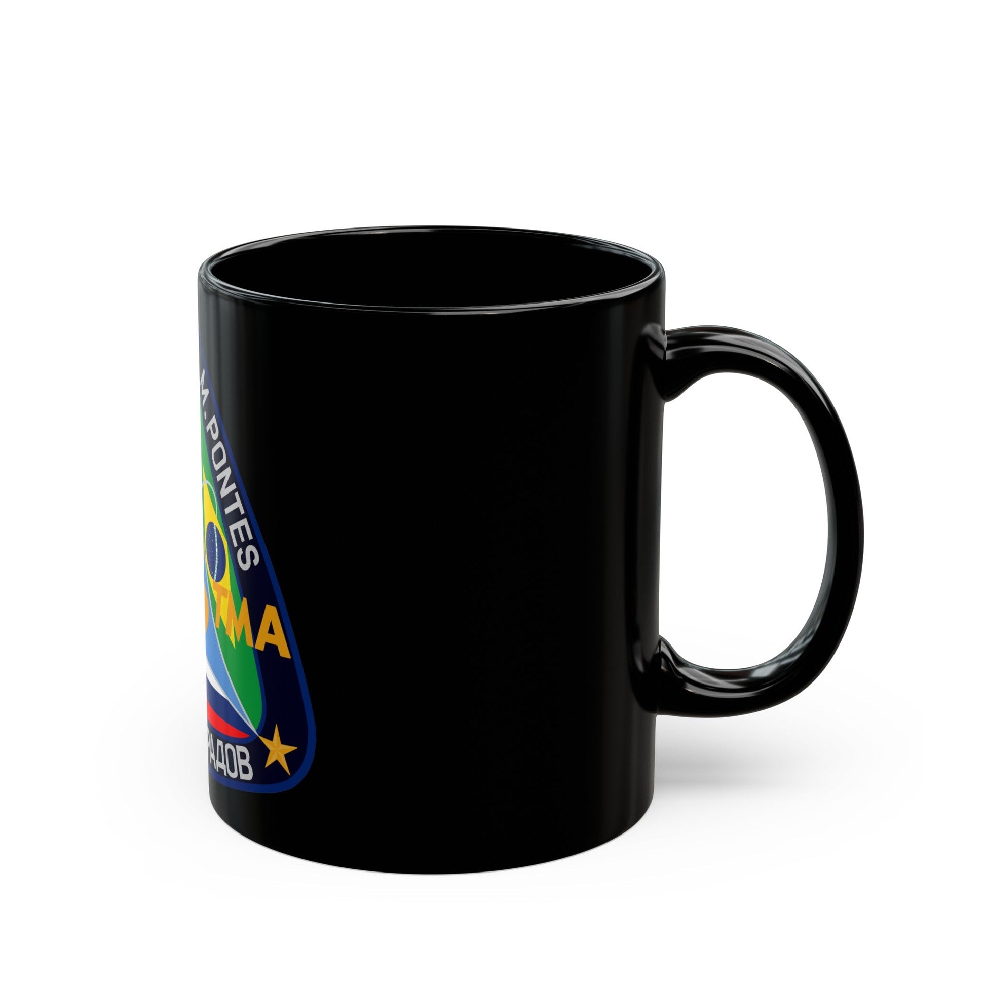 Soyuz TMA-8 (Soyuz Programme) Black Coffee Mug-The Sticker Space