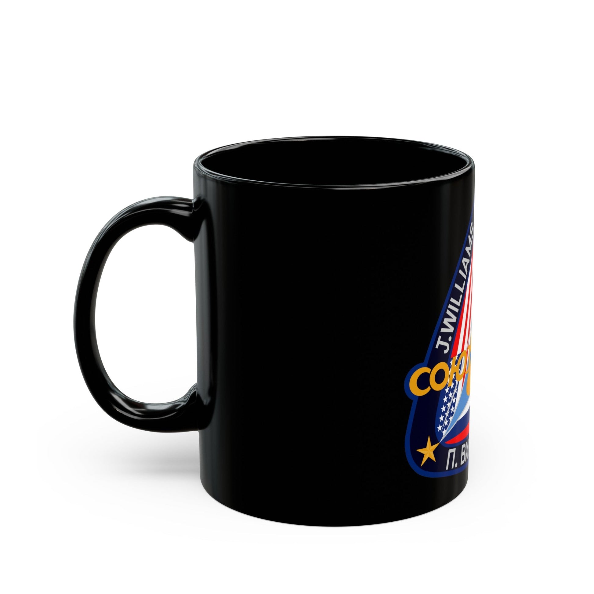 Soyuz TMA-8 (Soyuz Programme) Black Coffee Mug-The Sticker Space