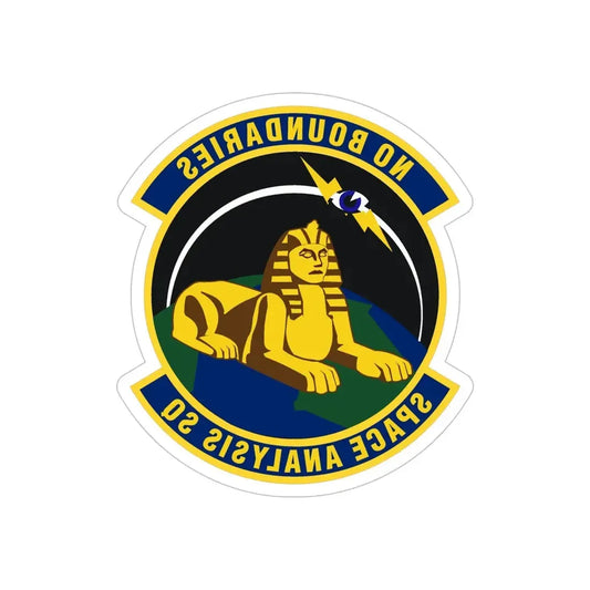 Space Analysis Squadron (U.S. Air Force) REVERSE PRINT Transparent Die-Cut STICKER 6 Inch Die-Cut Transparent - The Sticker Space