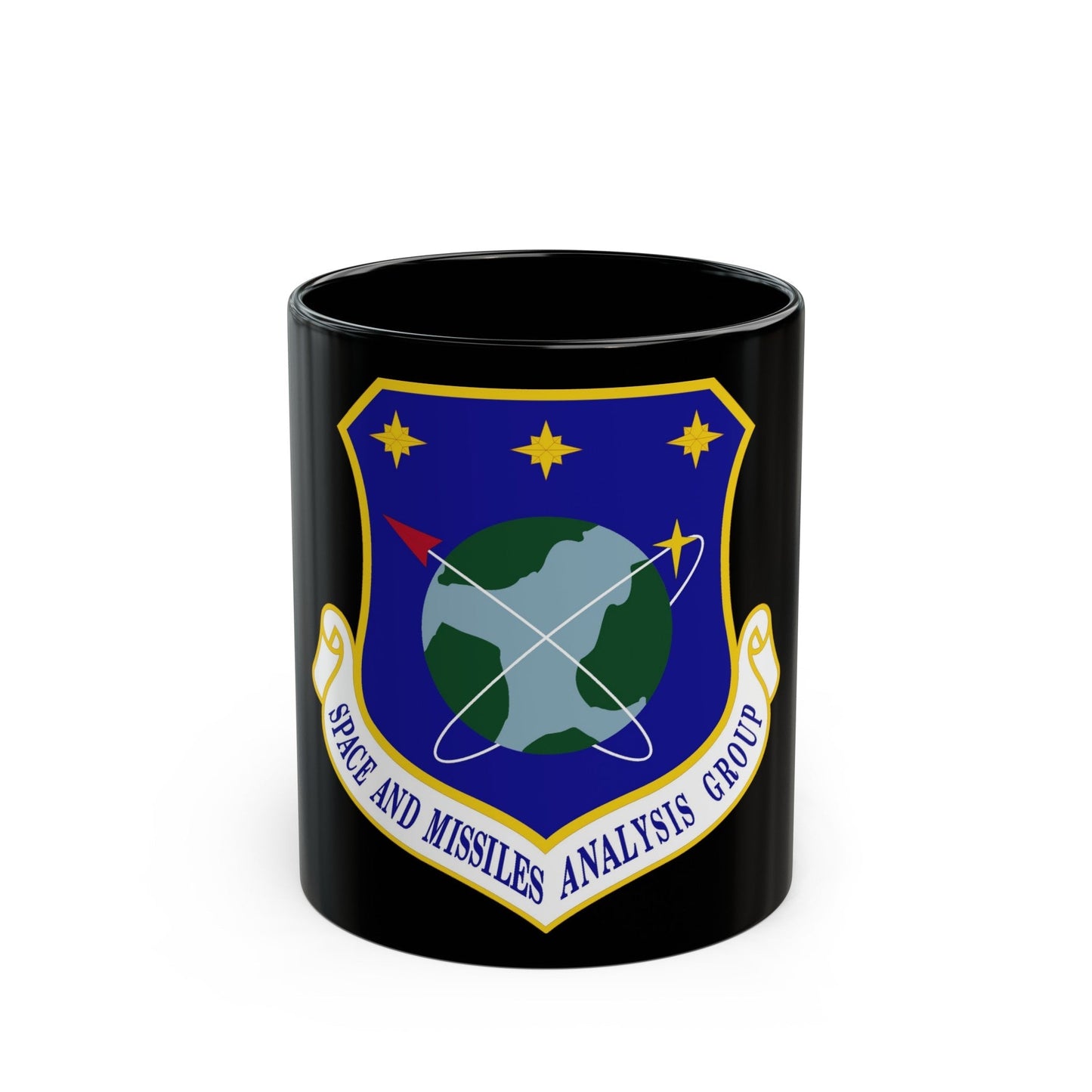 Space and Missiles Analysis Group (U.S. Air Force) Black Coffee Mug-11oz-The Sticker Space