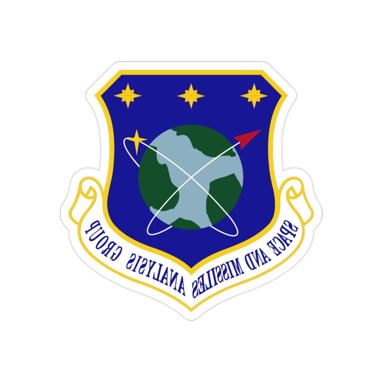 Space and Missiles Analysis Group (U.S. Air Force) REVERSE PRINT Transparent STICKER-2 Inch-The Sticker Space