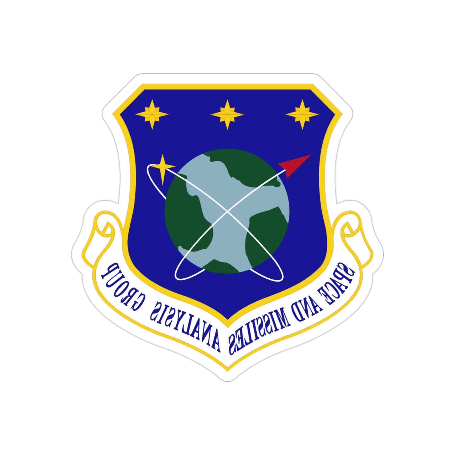 Space and Missiles Analysis Group (U.S. Air Force) REVERSE PRINT Transparent STICKER-3 Inch-The Sticker Space