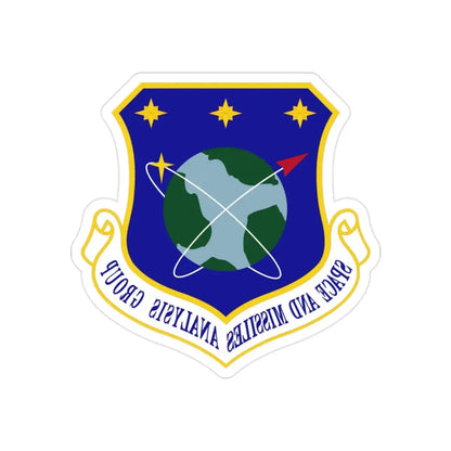 Space and Missiles Analysis Group (U.S. Air Force) REVERSE PRINT Transparent Die-Cut STICKER 2 Inch Die-Cut Transparent - The Sticker Space