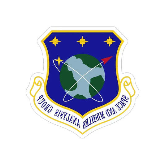 Space and Missiles Analysis Group (U.S. Air Force) REVERSE PRINT Transparent Die-Cut STICKER 6 Inch Die-Cut Transparent - The Sticker Space