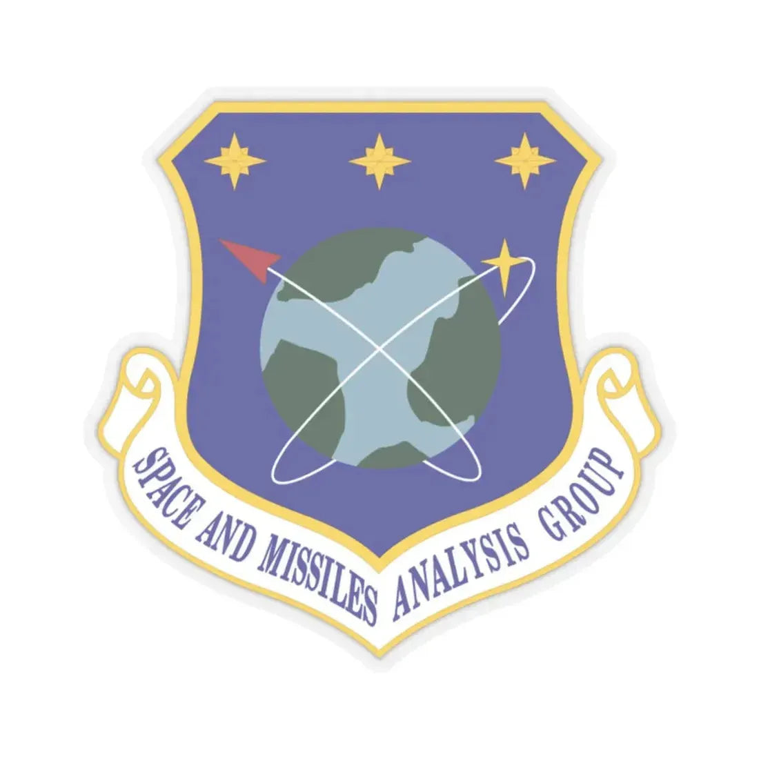 Space and Missiles Analysis Group (U.S. Air Force) STICKER Vinyl Kiss-Cut Decal 2 Inch Transparent - The Sticker Space
