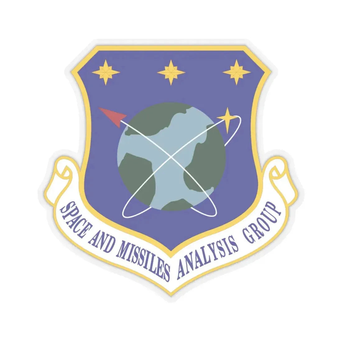 Space and Missiles Analysis Group (U.S. Air Force) STICKER Vinyl Kiss-Cut Decal 4 Inch Transparent - The Sticker Space