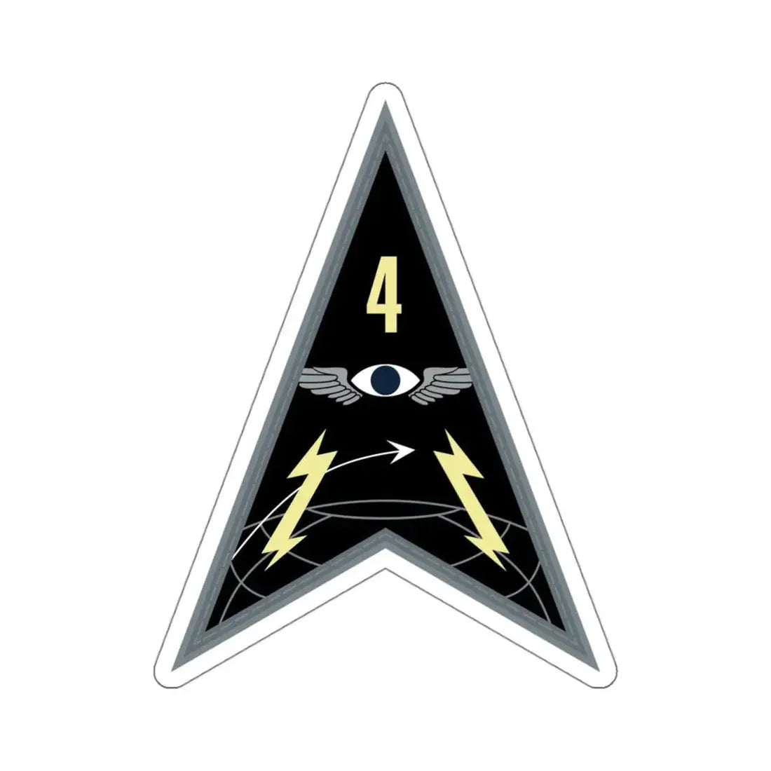 Space Delta 4 (U.S. Space Force) STICKER Vinyl Kiss-Cut Decal 4 Inch White - The Sticker Space