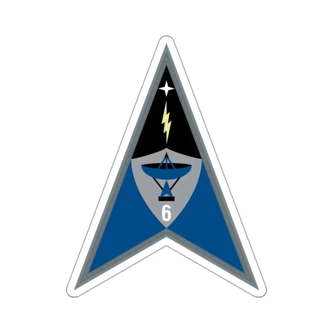 Space Delta 6 (U.S. Space Force) STICKER Vinyl Kiss-Cut Decal 3 Inch White - The Sticker Space