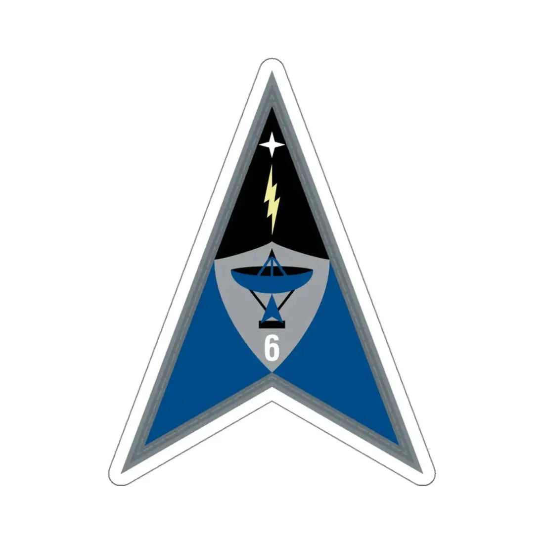 Space Delta 6 (U.S. Space Force) STICKER Vinyl Kiss-Cut Decal 4 Inch White - The Sticker Space