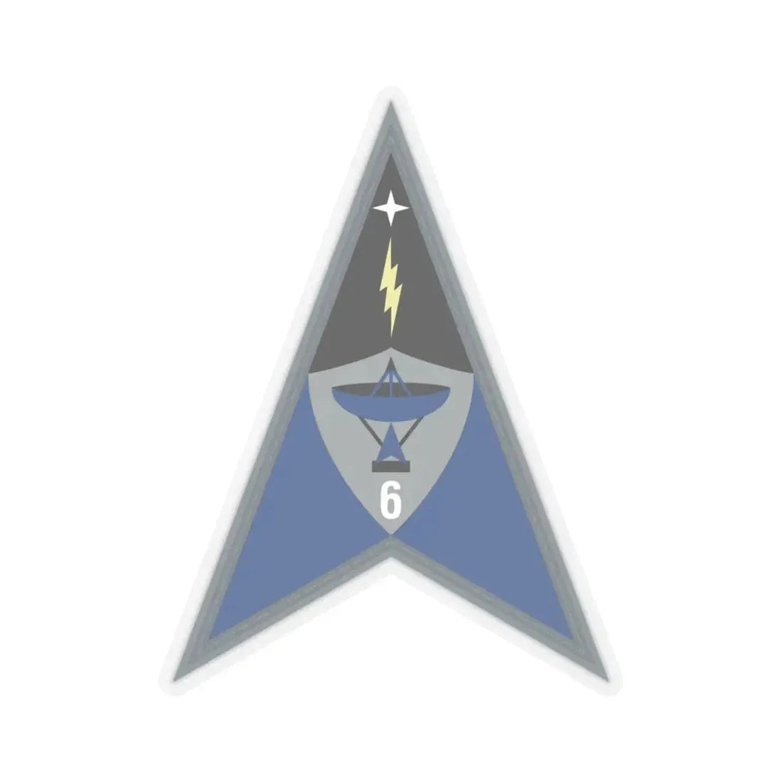 Space Delta 6 (U.S. Space Force) STICKER Vinyl Kiss-Cut Decal 6 Inch Transparent - The Sticker Space
