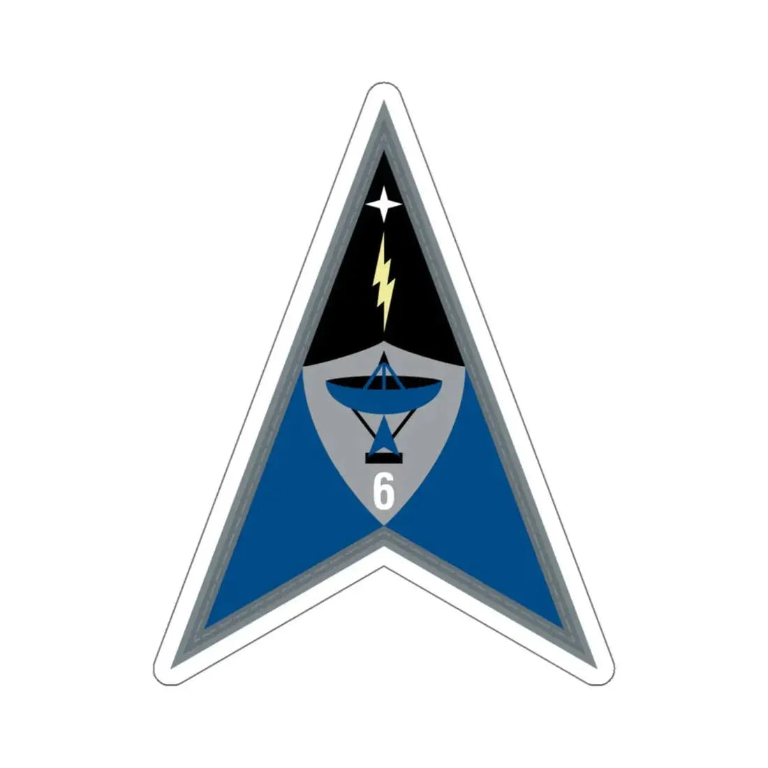 Space Delta 6 (U.S. Space Force) STICKER Vinyl Kiss-Cut Decal 6 Inch White - The Sticker Space