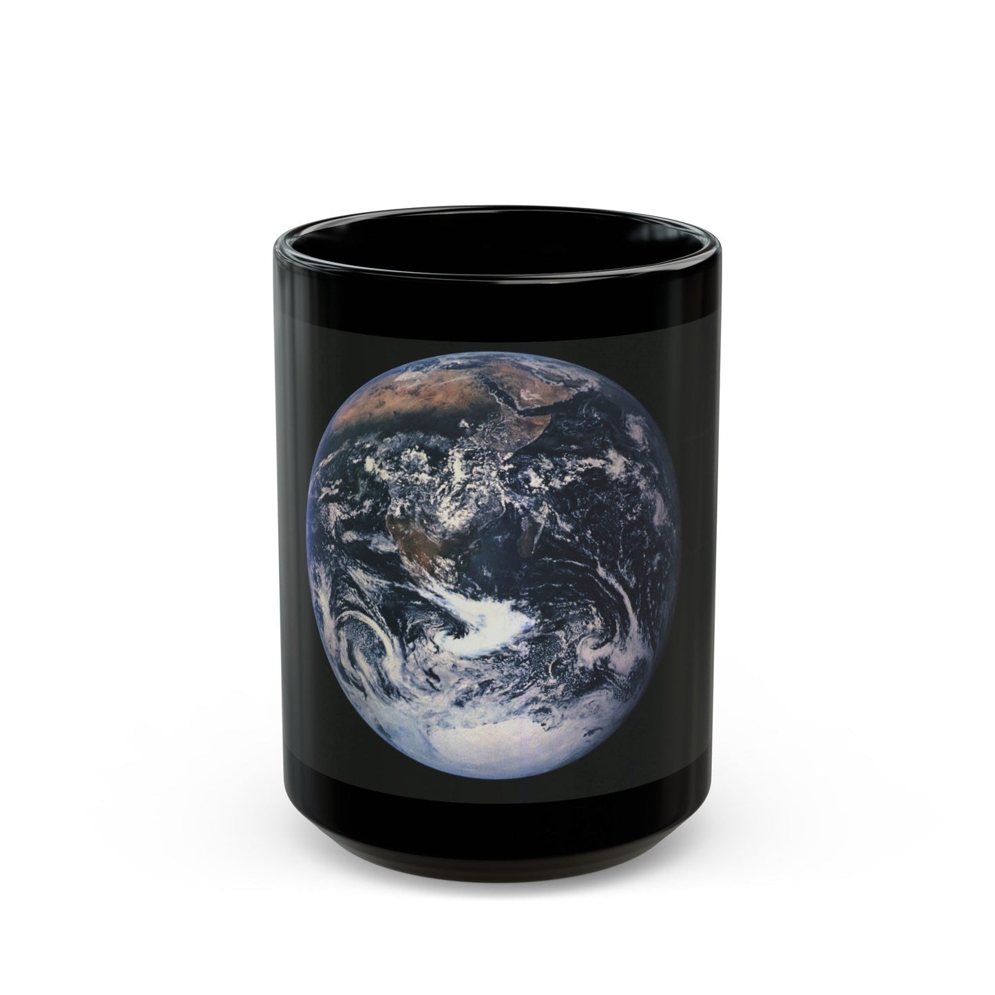 Space - Earth from Space (1973) (Map) Black Coffee Mug-15oz-The Sticker Space