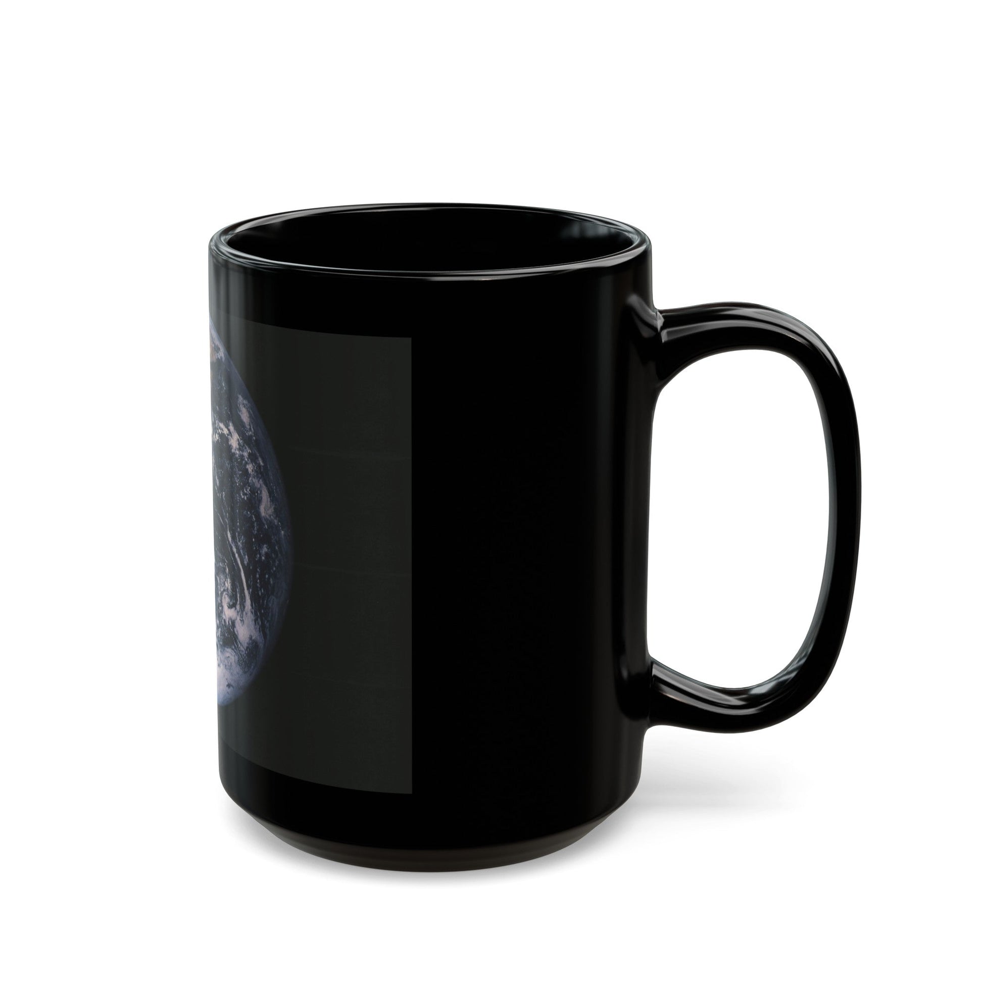 Space - Earth from Space (1973) (Map) Black Coffee Mug-The Sticker Space