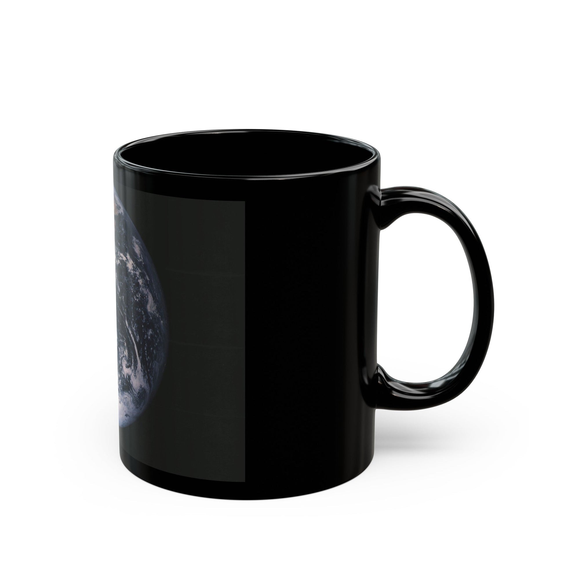 Space - Earth from Space (1973) (Map) Black Coffee Mug-The Sticker Space