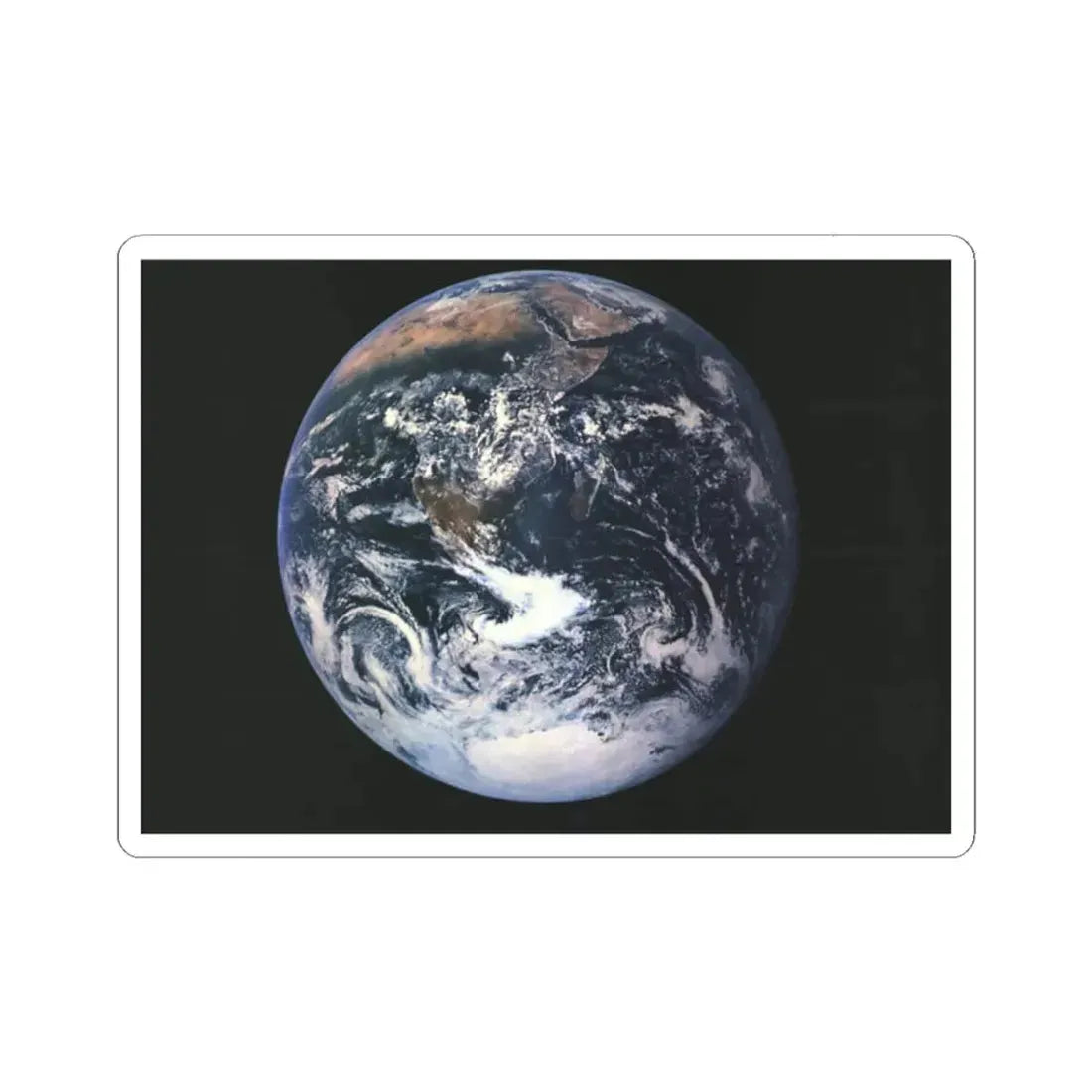 Space - Earth from Space (1973) (Map) STICKER Vinyl Kiss-Cut Decal 2 Inch White - The Sticker Space