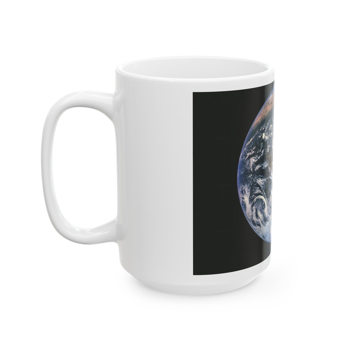 Space - Earth from Space (1973) (Map) White Coffee Mug-The Sticker Space