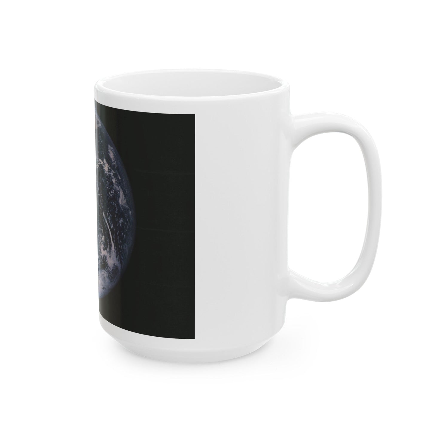 Space - Earth from Space (1973) (Map) White Coffee Mug-The Sticker Space